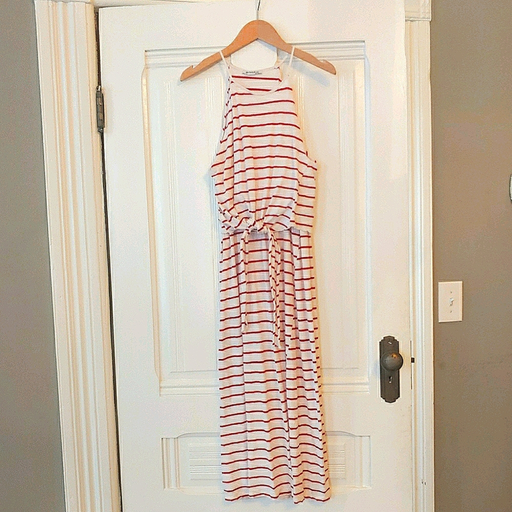 Zara stripe maxi dress